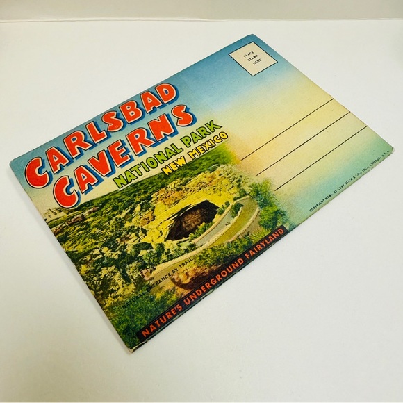 Curteich Other - Genuine Vintage 1950 Curteich Carlsbad Caverns National Park Accordion Postcard